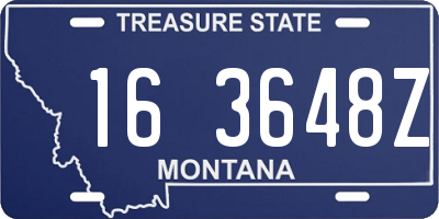 MT license plate 163648Z