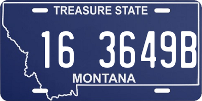 MT license plate 163649B