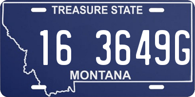 MT license plate 163649G