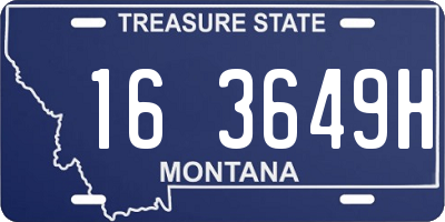 MT license plate 163649H