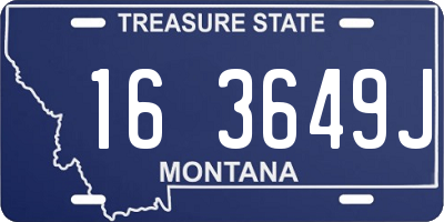 MT license plate 163649J