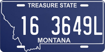 MT license plate 163649L