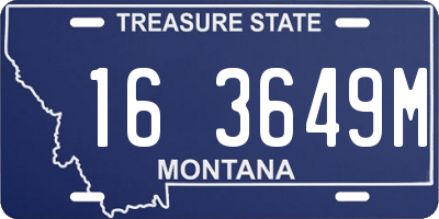 MT license plate 163649M
