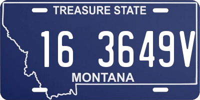 MT license plate 163649V