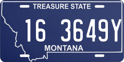 MT license plate 163649Y