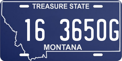 MT license plate 163650G