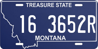 MT license plate 163652R
