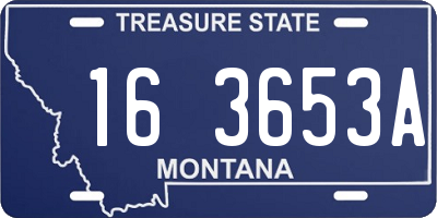 MT license plate 163653A