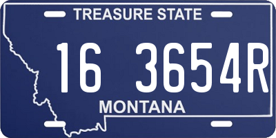 MT license plate 163654R