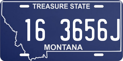 MT license plate 163656J