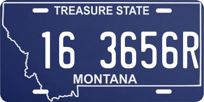 MT license plate 163656R