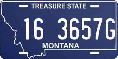 MT license plate 163657G