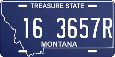 MT license plate 163657R