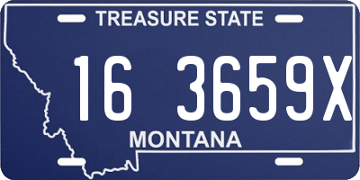 MT license plate 163659X
