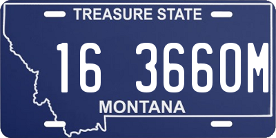 MT license plate 163660M