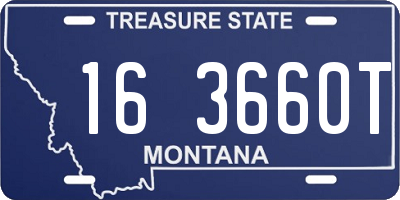 MT license plate 163660T