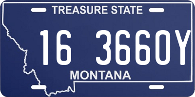 MT license plate 163660Y