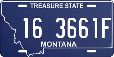 MT license plate 163661F
