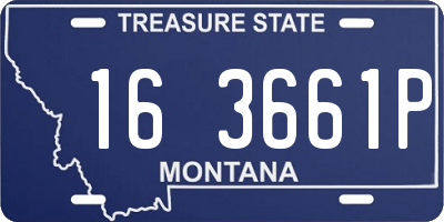 MT license plate 163661P