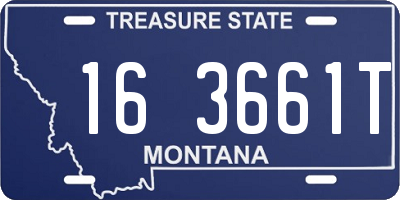MT license plate 163661T