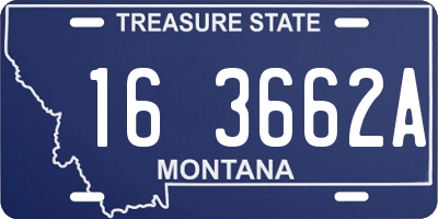 MT license plate 163662A