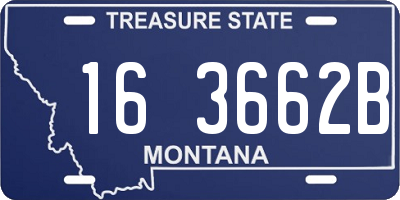 MT license plate 163662B