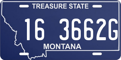 MT license plate 163662G