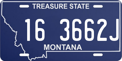MT license plate 163662J