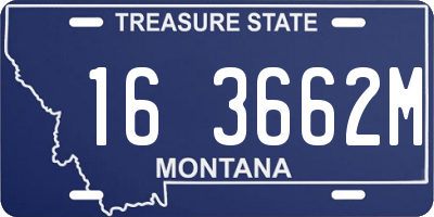 MT license plate 163662M