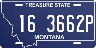 MT license plate 163662P