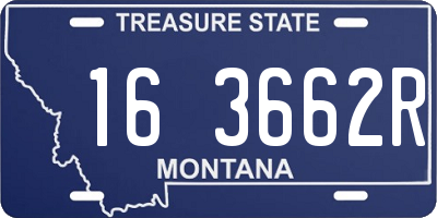 MT license plate 163662R