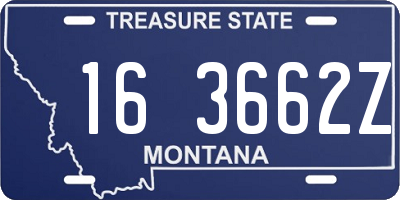 MT license plate 163662Z