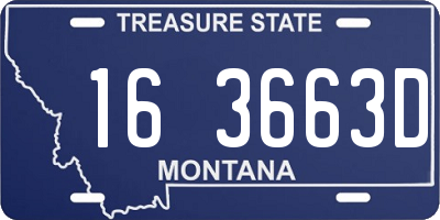 MT license plate 163663D