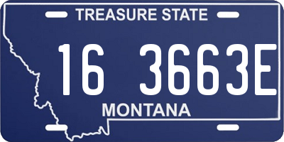 MT license plate 163663E