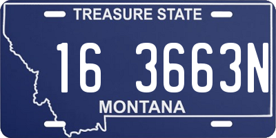MT license plate 163663N