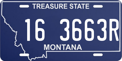 MT license plate 163663R