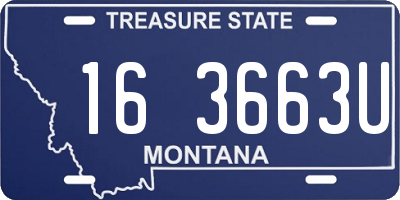 MT license plate 163663U