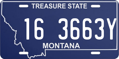 MT license plate 163663Y
