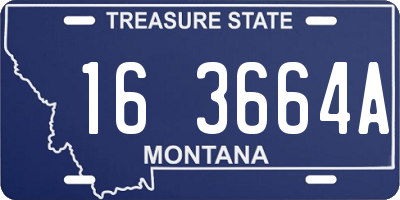 MT license plate 163664A