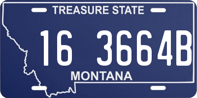 MT license plate 163664B