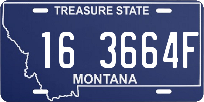 MT license plate 163664F