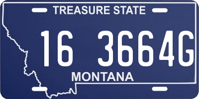 MT license plate 163664G