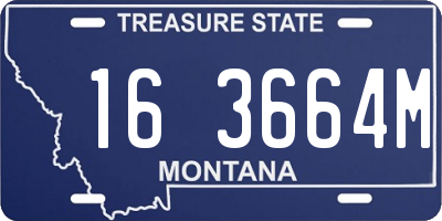 MT license plate 163664M