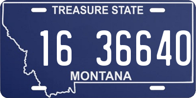 MT license plate 163664O