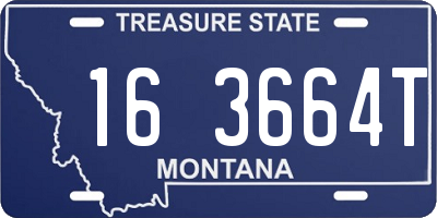 MT license plate 163664T