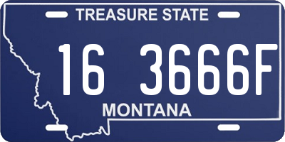 MT license plate 163666F