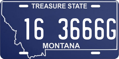 MT license plate 163666G