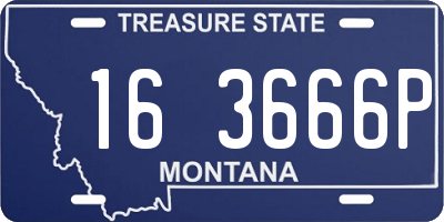 MT license plate 163666P