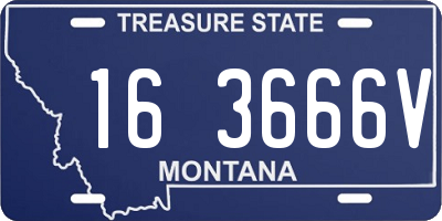 MT license plate 163666V