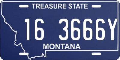 MT license plate 163666Y